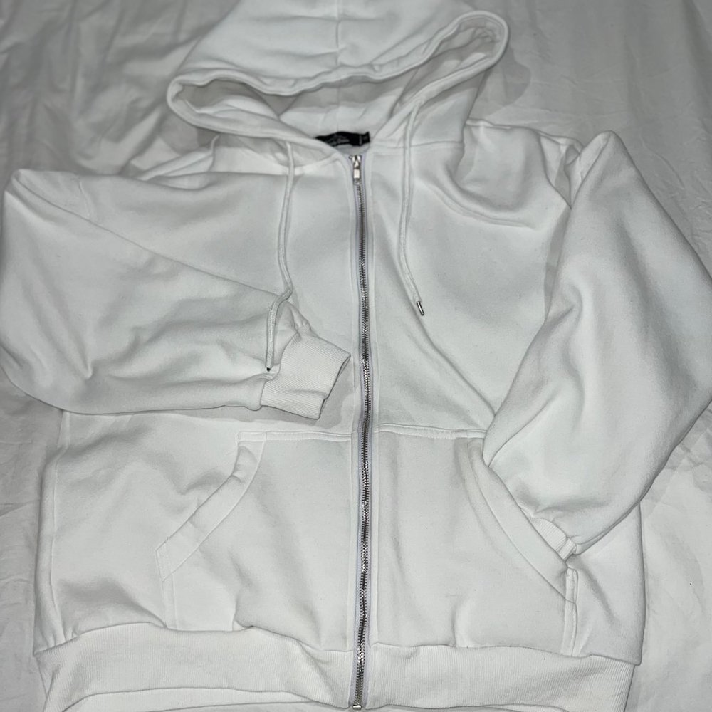 White ZIP Hoodie